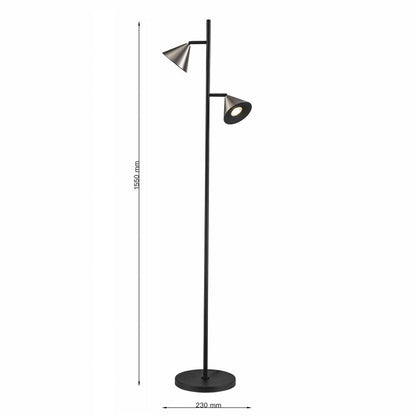 Lampara De Pie Moderna Gris