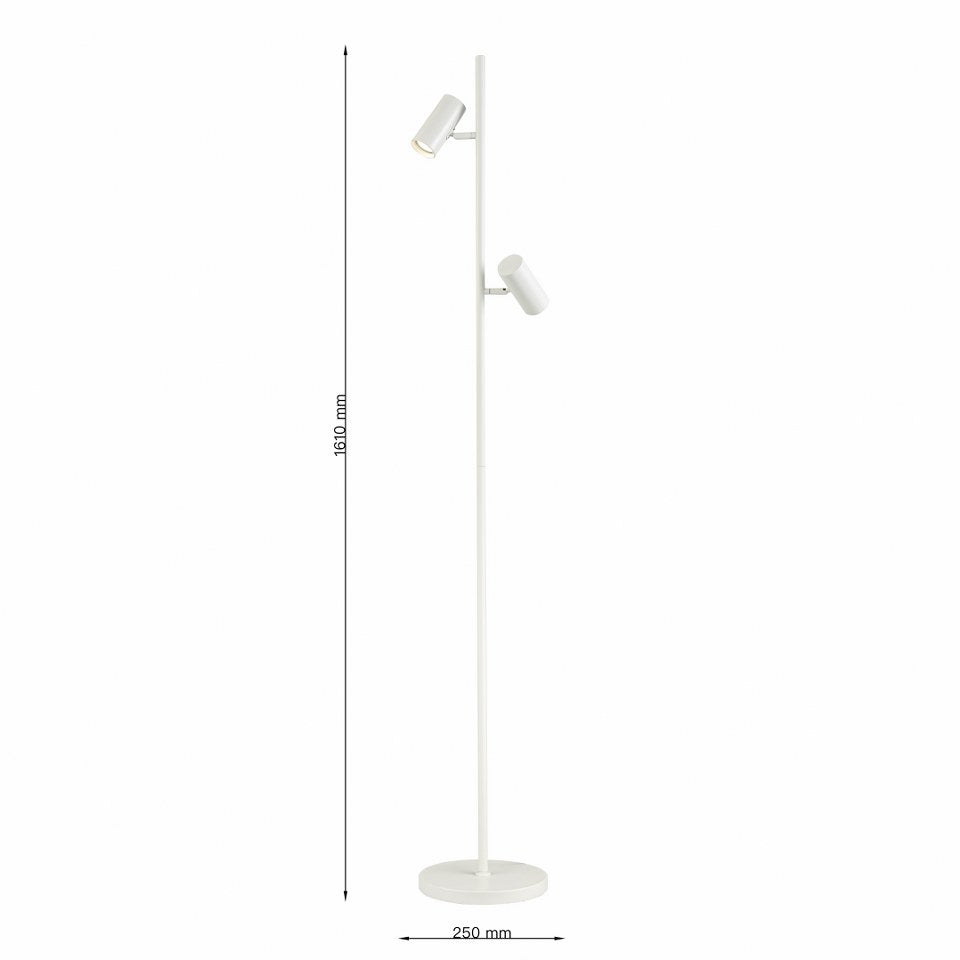 Lampara de Pie Moderna Focos Blanca