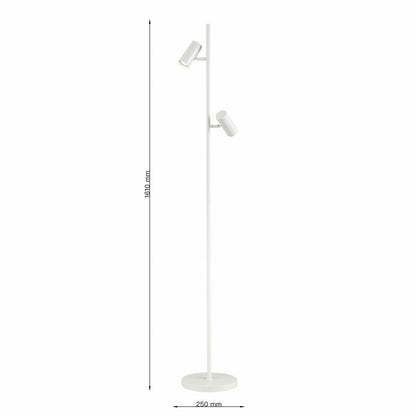 Lampara de Pie Moderna Focos Blanca