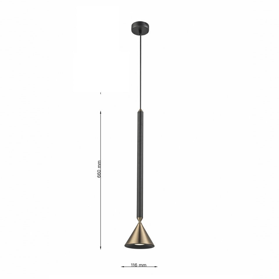 Lampara Colgante Con Un Foco GU10 Bronce