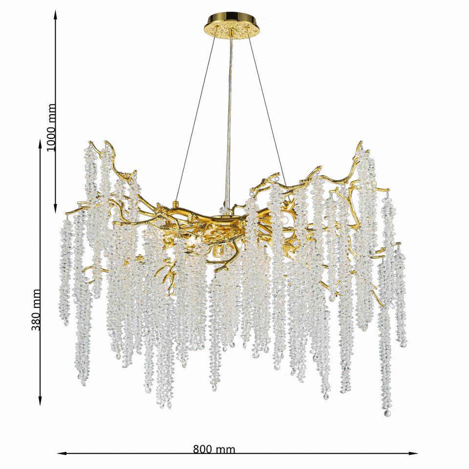 Lámpara de cristal GRAPEDROP - CLN1001-D80