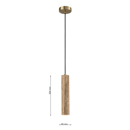 Lampara Colgante De Marmol Led Integrado Beige