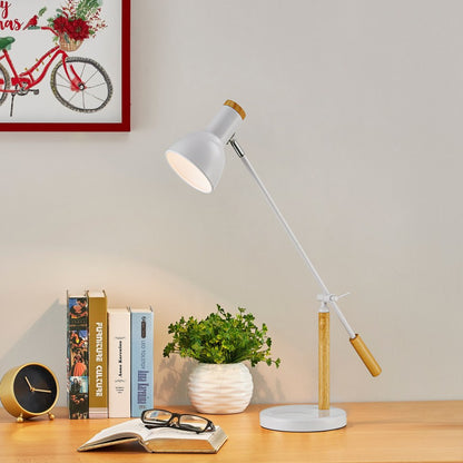 Lampara De Mesa Estilo Nordico E27 Blanco