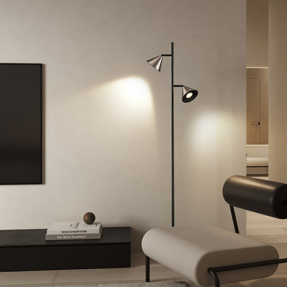 Lampara De Pie Moderna Gris