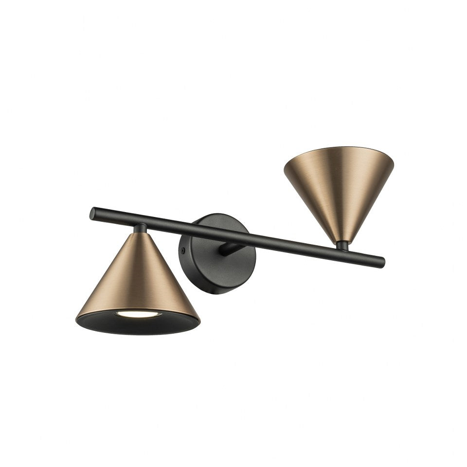 Aplique De Pared Con Dos Focos GU10 Bronce