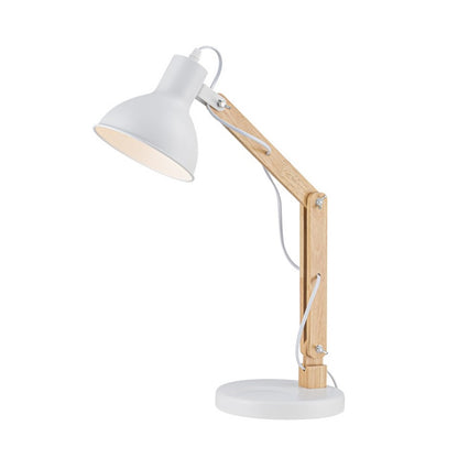 Lampara De Mesa Estilo Nordico E27 Blanco