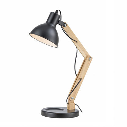 Lampara De Mesa Estilo Nordico E27 Negro