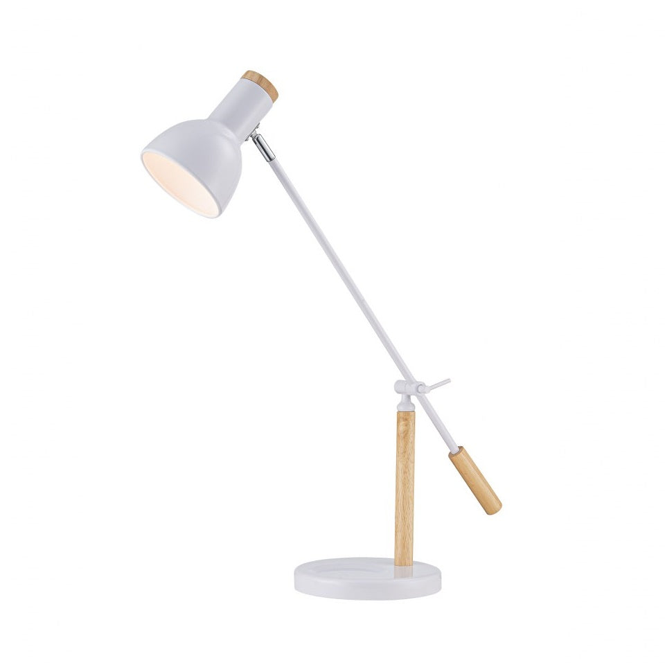 Lampara De Mesa Estilo Nordico E27 Blanco