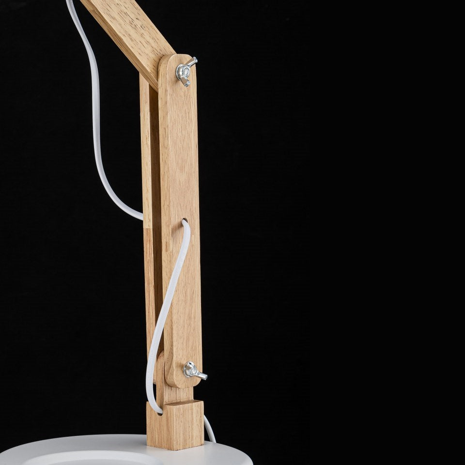 Lampara De Mesa Estilo Nordico E27 Blanco