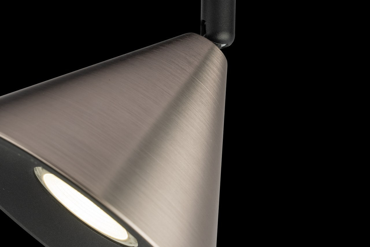 Tres Focos de Superficie con bombilla GU10 Gris