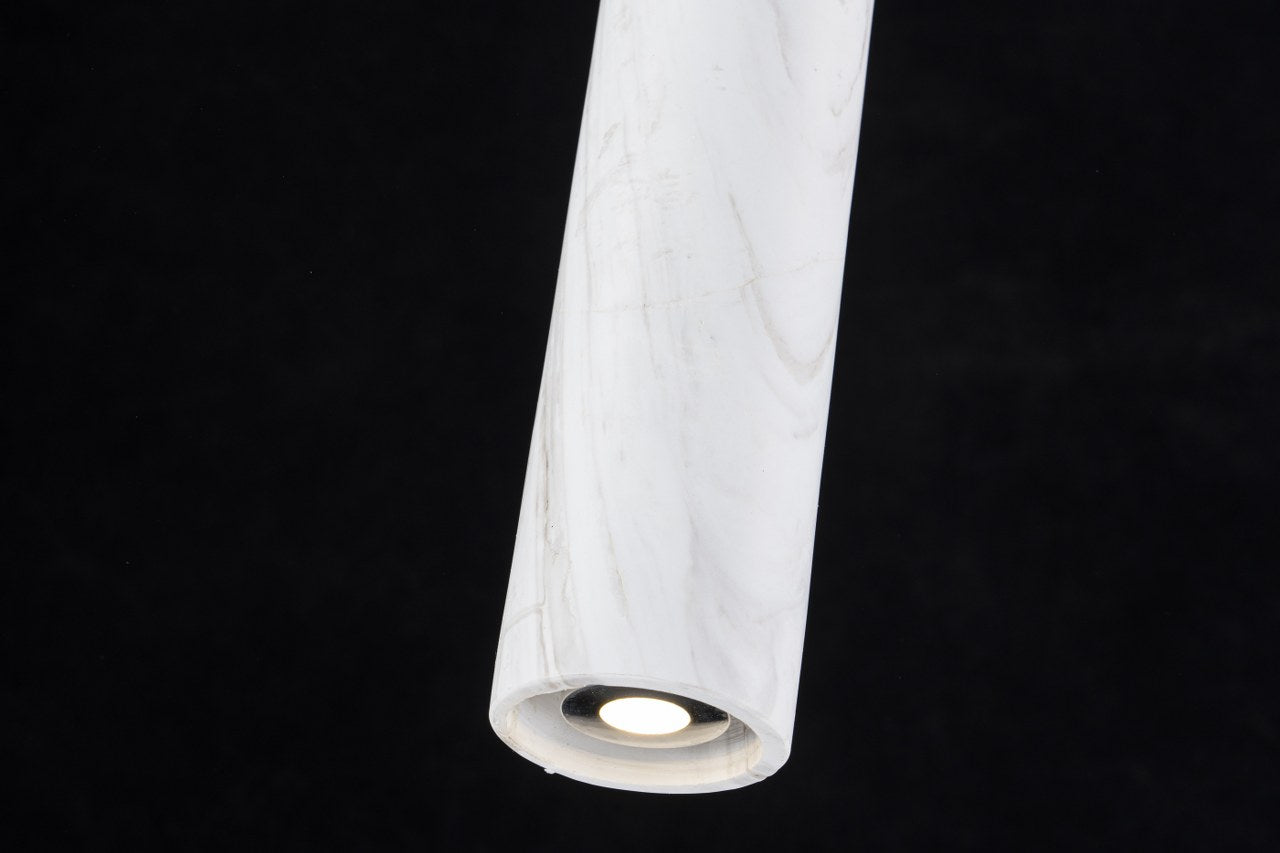 Lampara Colgante De Marmol Led Integrado Blanco