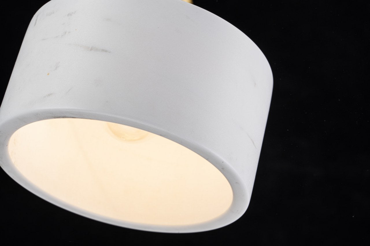 Lampara Colgante De Marmol Con Bombilla E27 Blanco