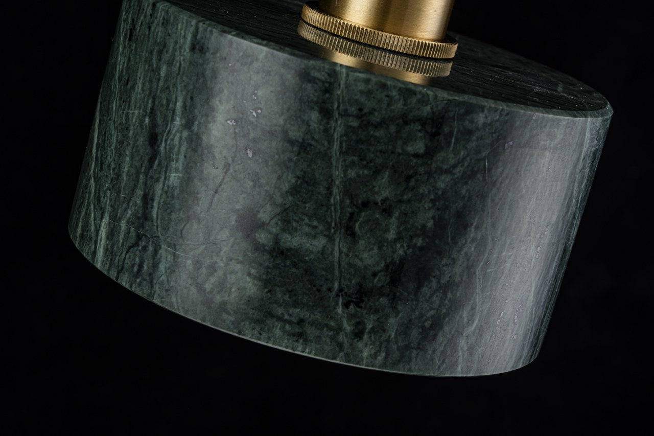 Lampara Colgante De Marmol Con Bombilla E27 Verde