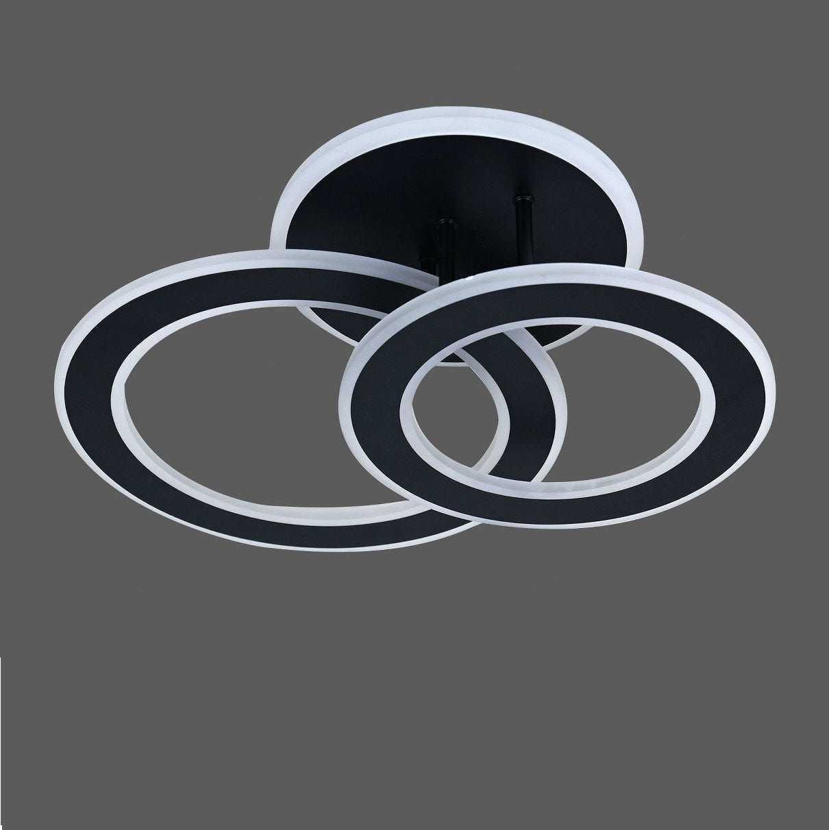 Lampara de techo led 3 Aros Negro