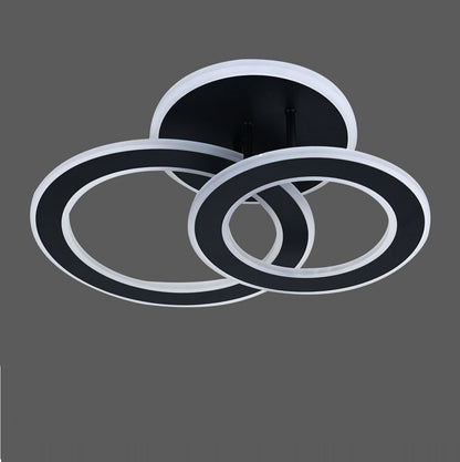 Lampara de techo led 3 Aros Negro