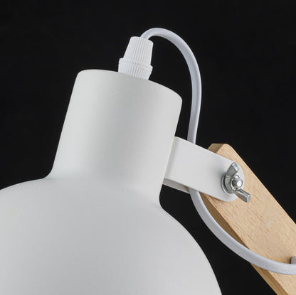 Aplique de Pared Con Madera E27 Blanco