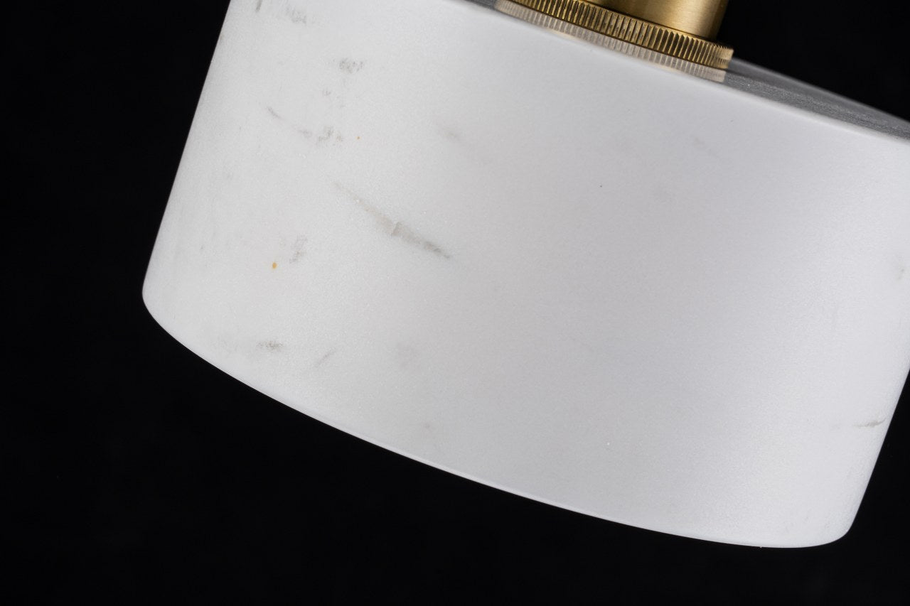 Lampara Colgante De Marmol Con Bombilla E27 Blanco