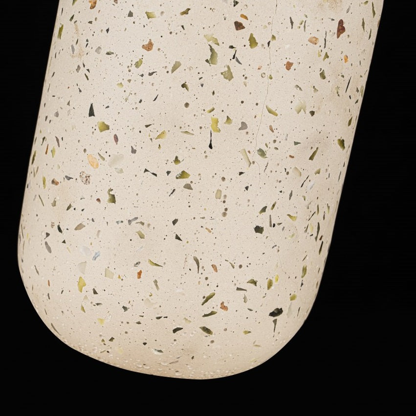 Lampara De Mesa Con Bola De Cristal De Concreto Beige