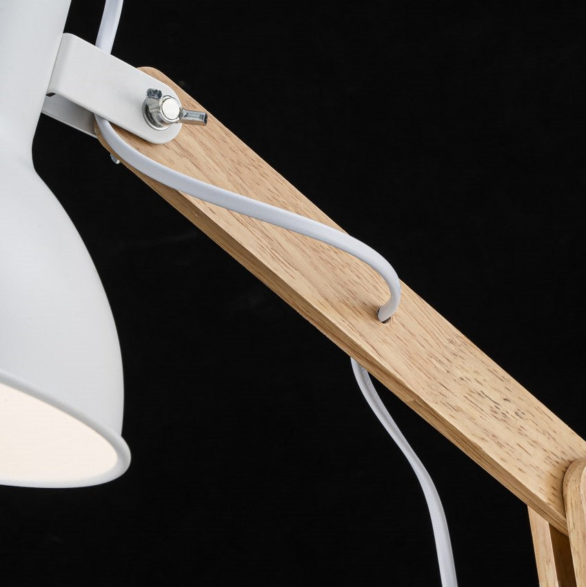 Lampara De Mesa Estilo Nordico E27 Blanco