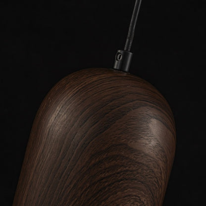 Lampara Colgante Simulación Madera Marrón