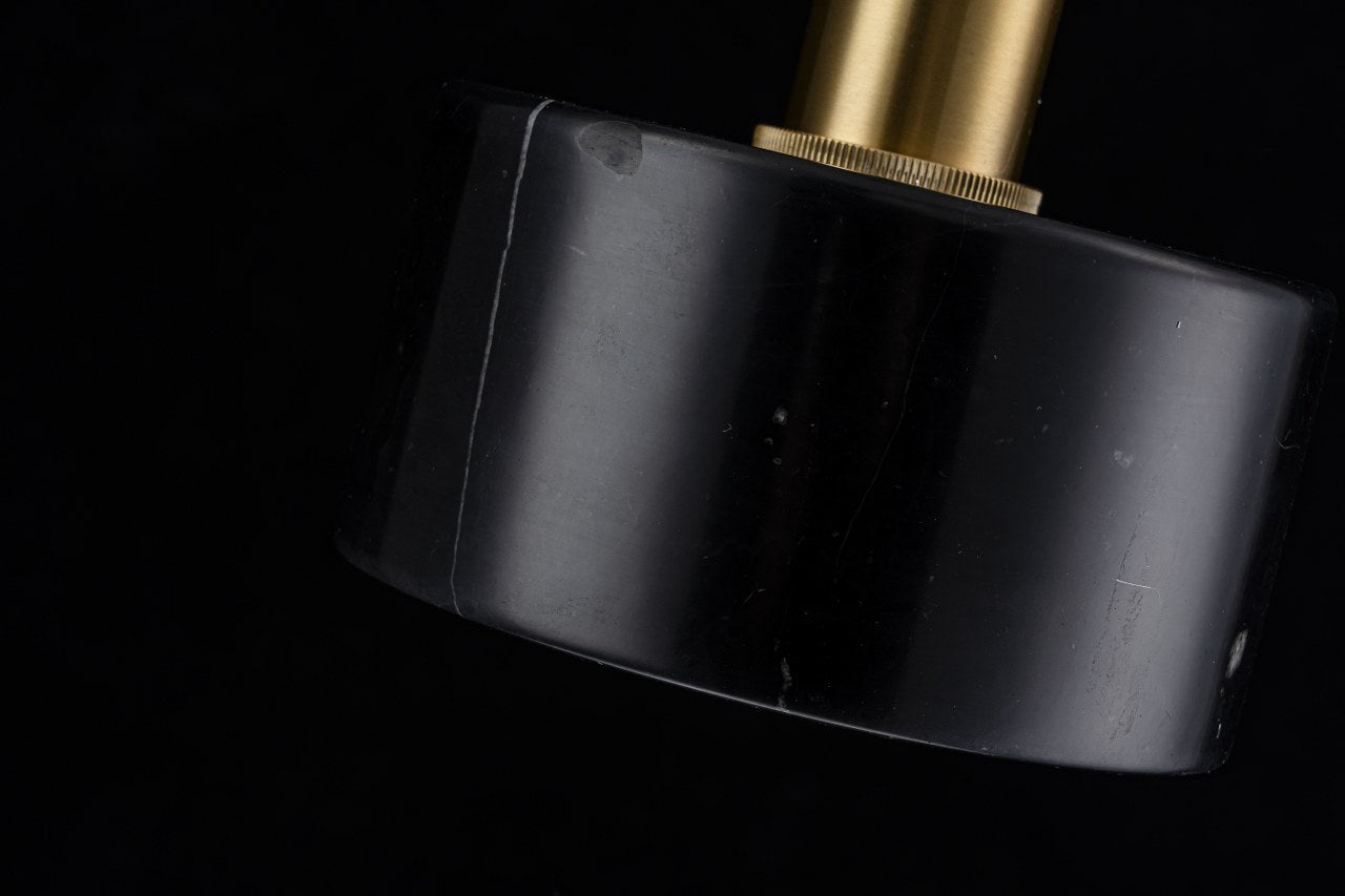 Lampara Colgante De Marmol Con Bombilla E27 Negro