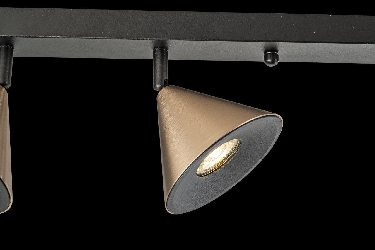 Lampara de Techo Horn 6 focos modernos con bombilla GU10 Bronce