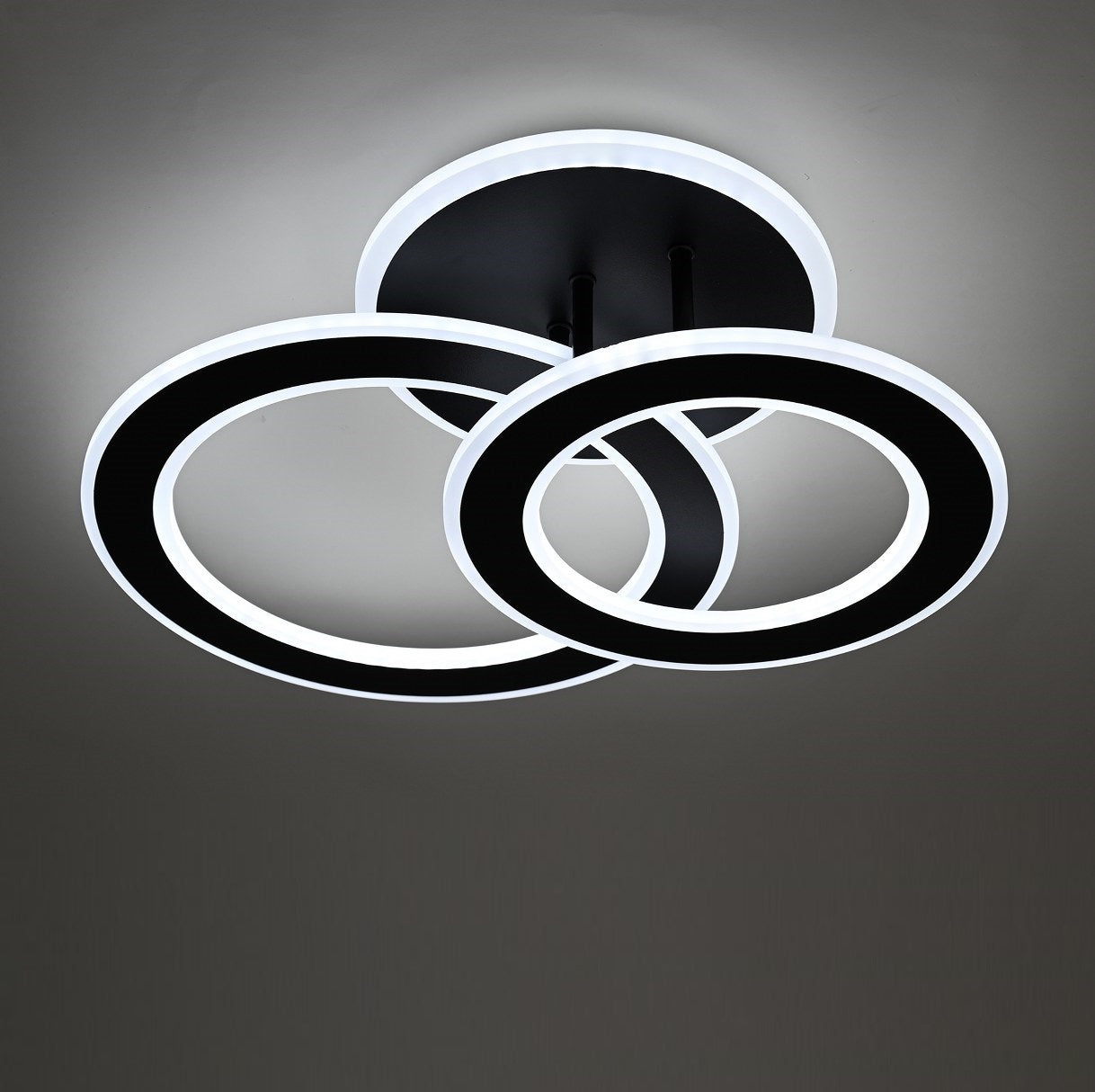 Lampara de techo led 3 Aros Negro