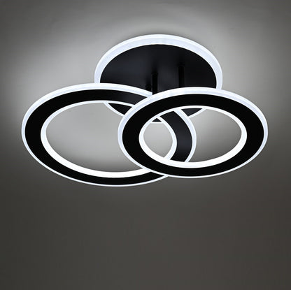 Lampara de techo led 3 Aros Negro