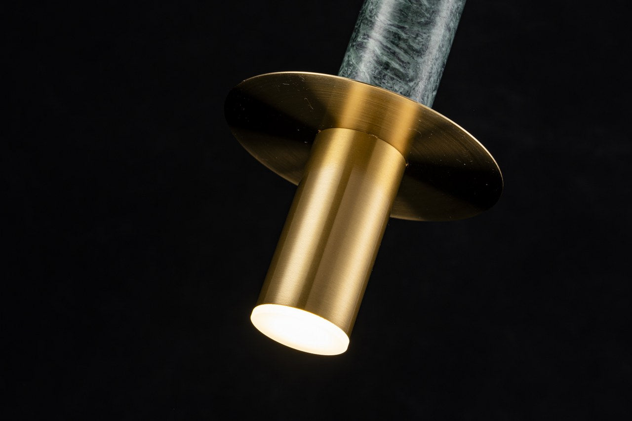 Lampara Colgante De Marmol Verde