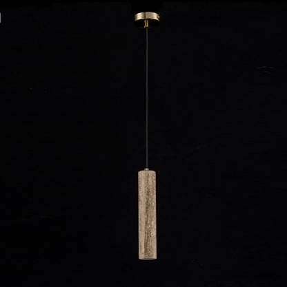 Lampara Colgante De Marmol Led Integrado Beige