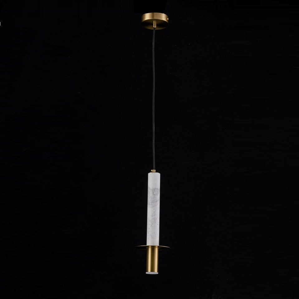 Lampara Colgante De Marmol Blanco