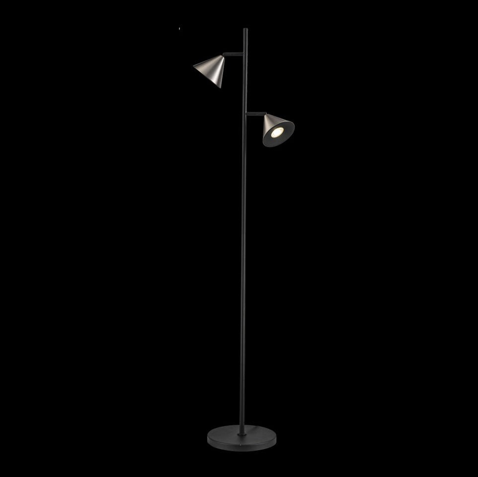 Lampara De Pie Moderna Gris