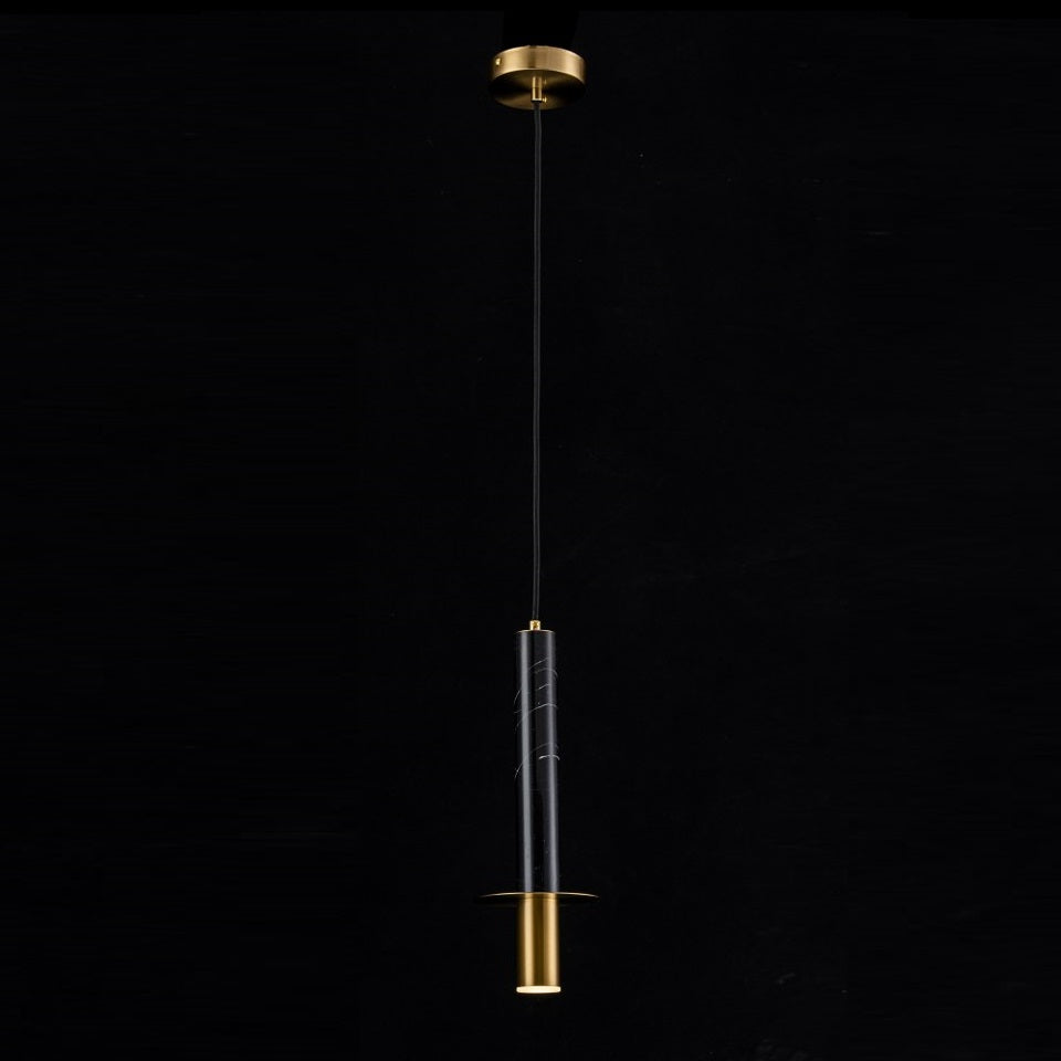 Lampara Colgante De Marmol Negro