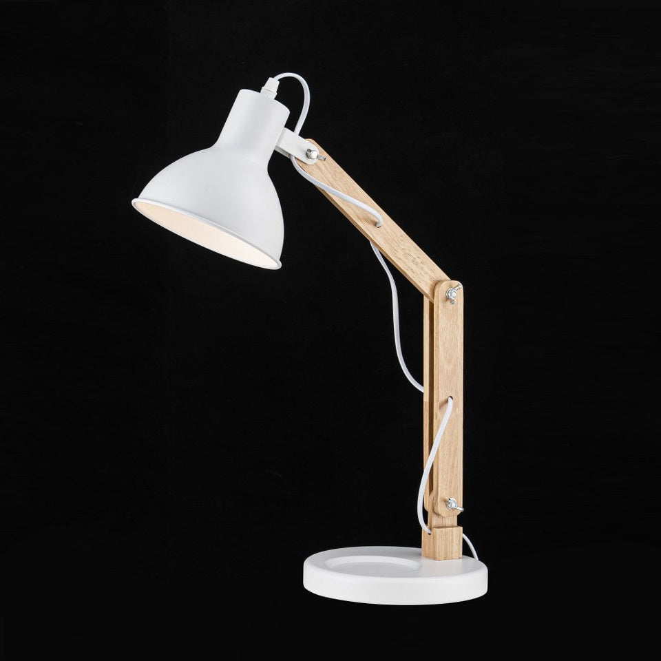 Lampara De Mesa Estilo Nordico E27 Blanco