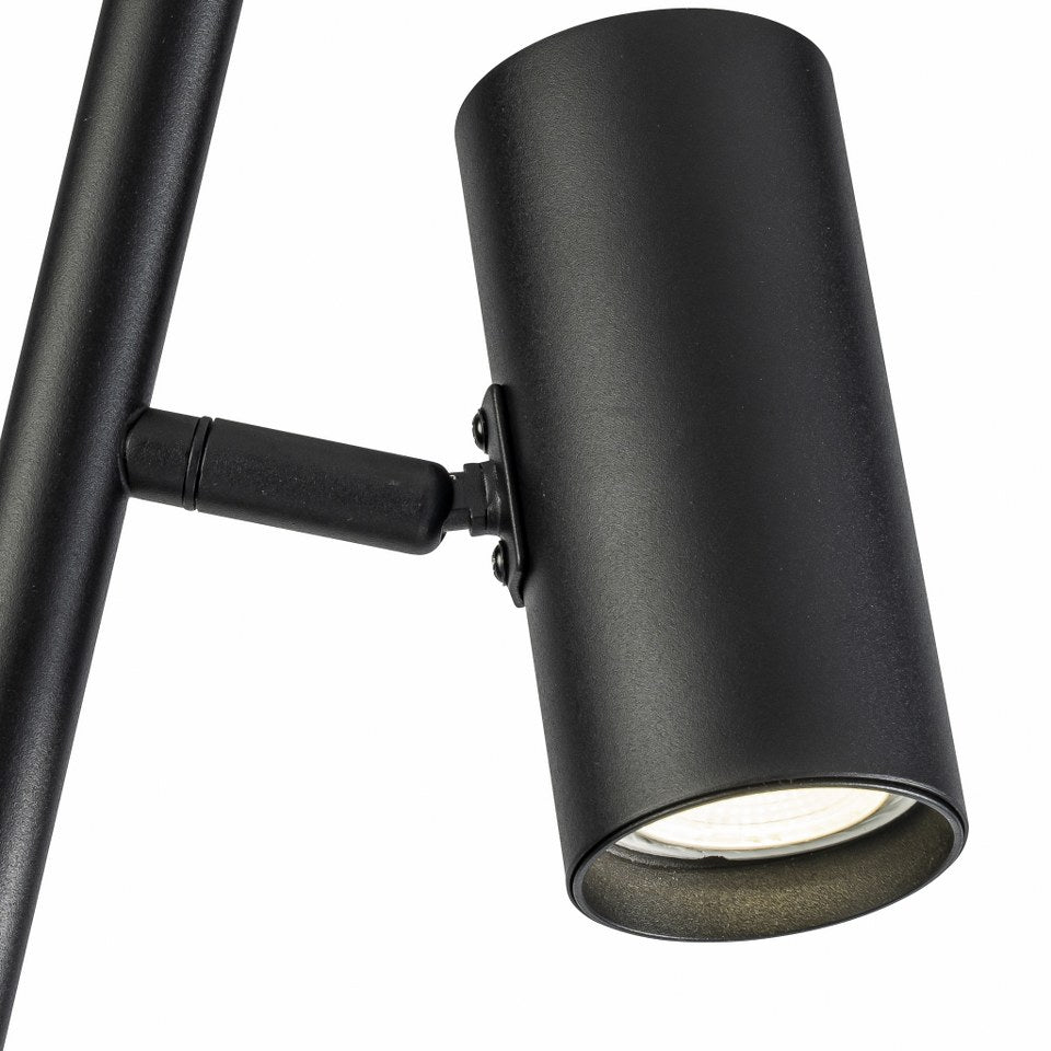 Lampara de Pie Moderna Focos Negro