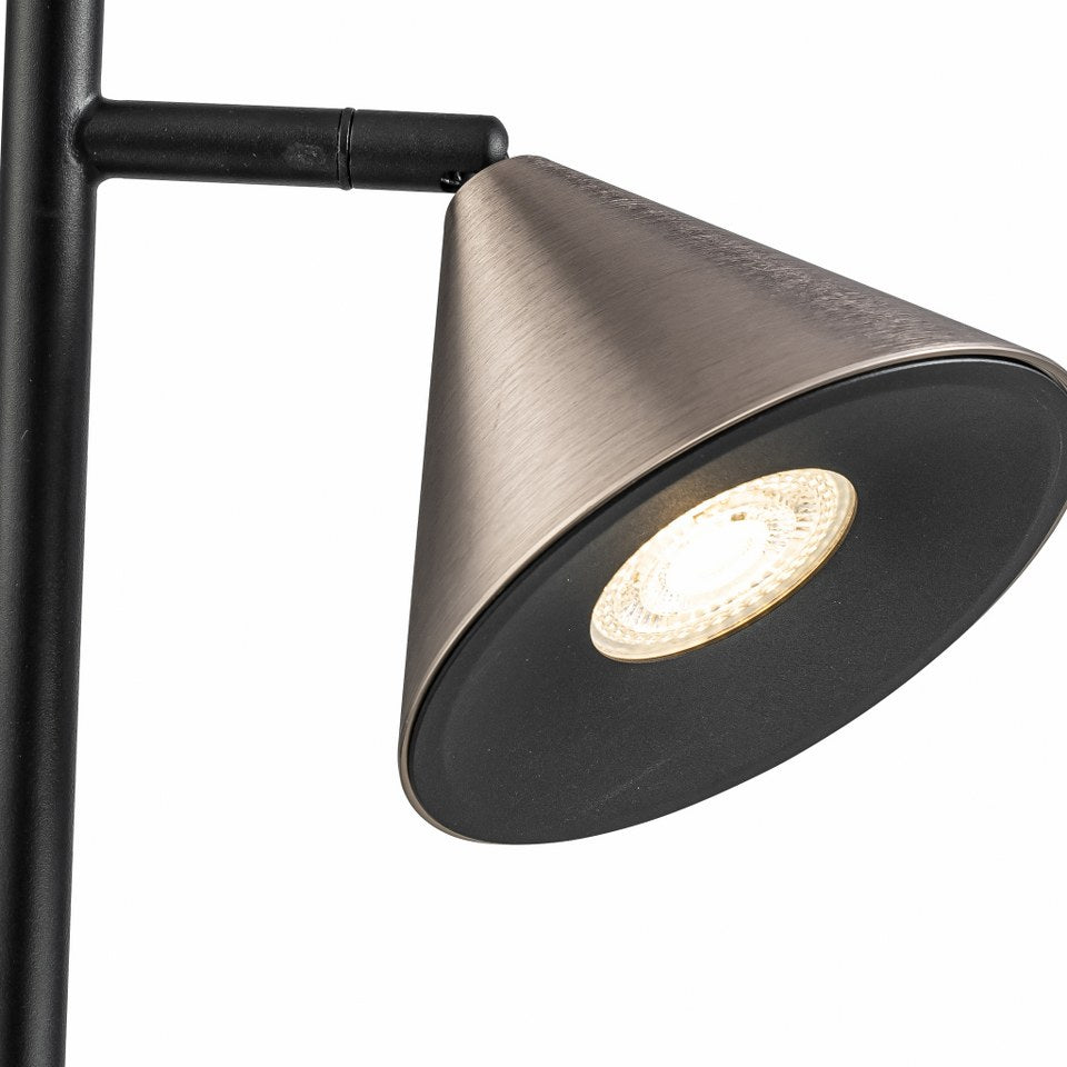 Lampara De Pie Moderna Gris