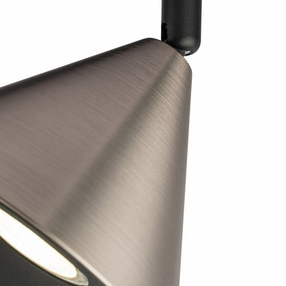 Tres Focos de Superficie con bombilla GU10 Gris