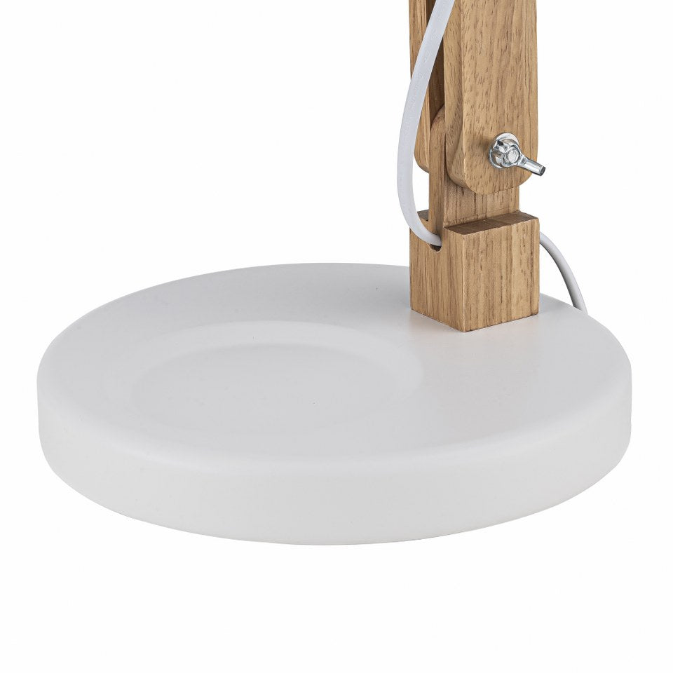 Lampara De Mesa Estilo Nordico E27 Blanco