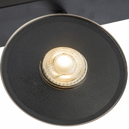 Lampara de Techo Horn 6 focos modernos con bombilla GU10 Gris