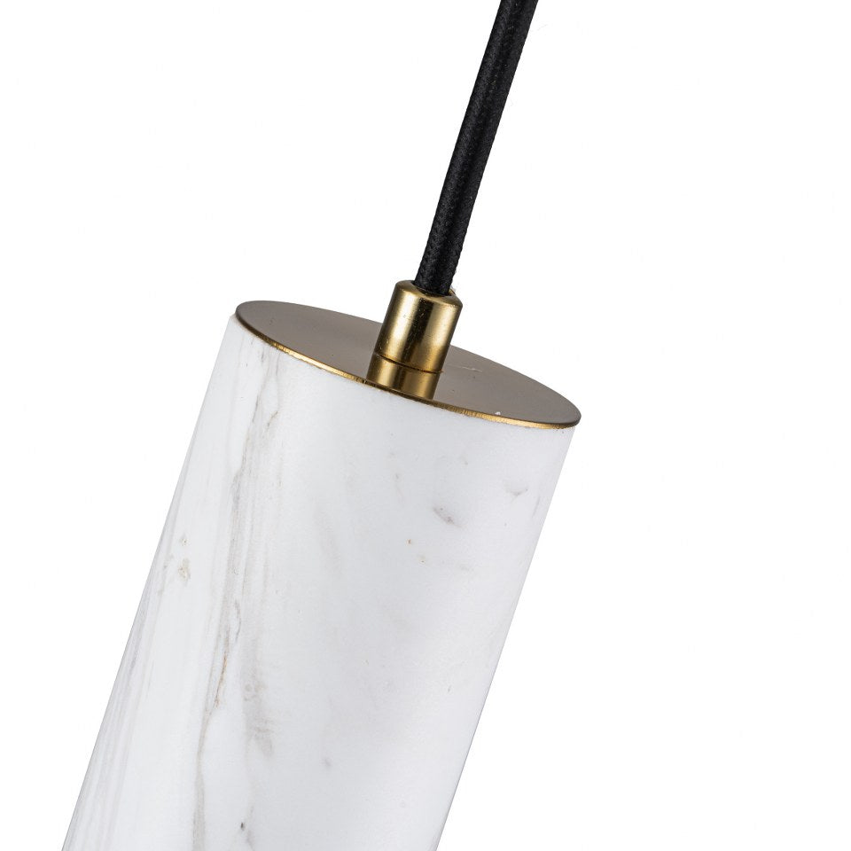 Lampara Colgante De Marmol Led Integrado Blanco