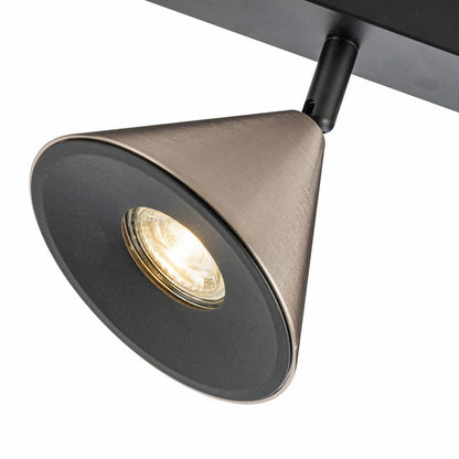 Lampara de Techo Horn 6 focos modernos con bombilla GU10 Gris