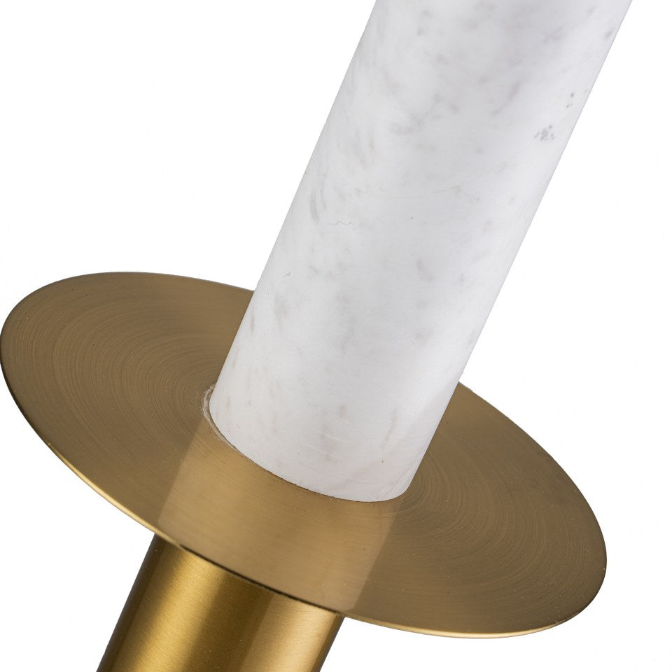 Lampara Colgante De Marmol Blanco