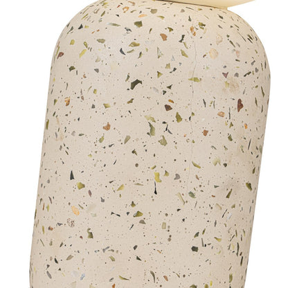 Lampara De Mesa Con Bola De Cristal De Concreto Beige