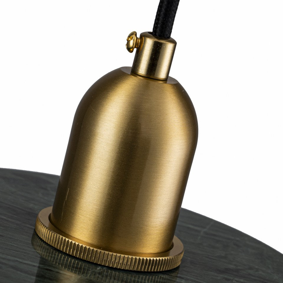 Lampara Colgante De Marmol Con Bombilla E27 Verde