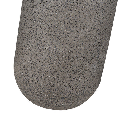 Lampara De Mesa Con Bola De Cristal De Concreto Negro