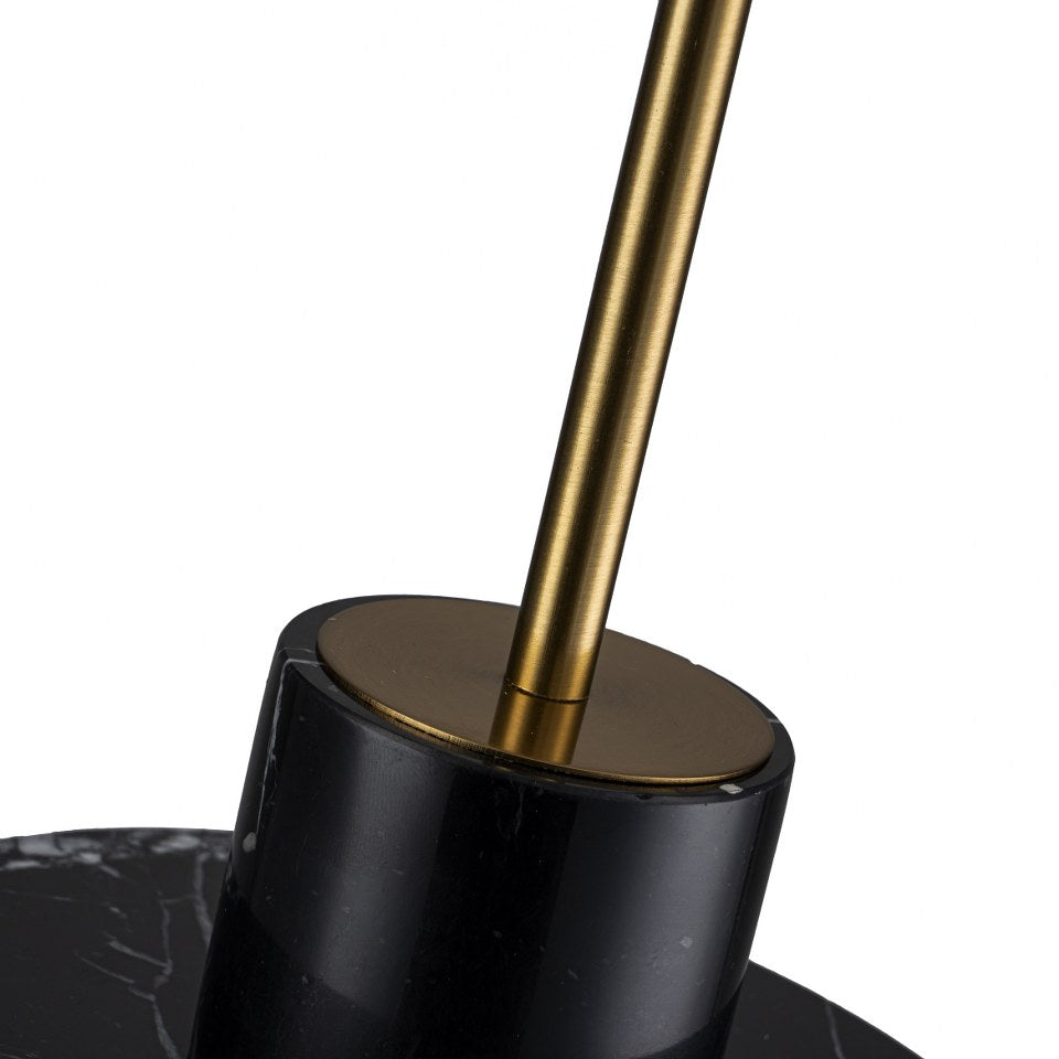 Lampara colgante de Marmol Bombilla E27 Negro