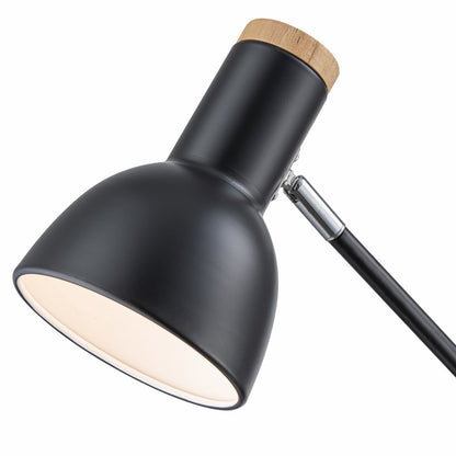 Lampara De Mesa Estilo Nordico E27 Negro