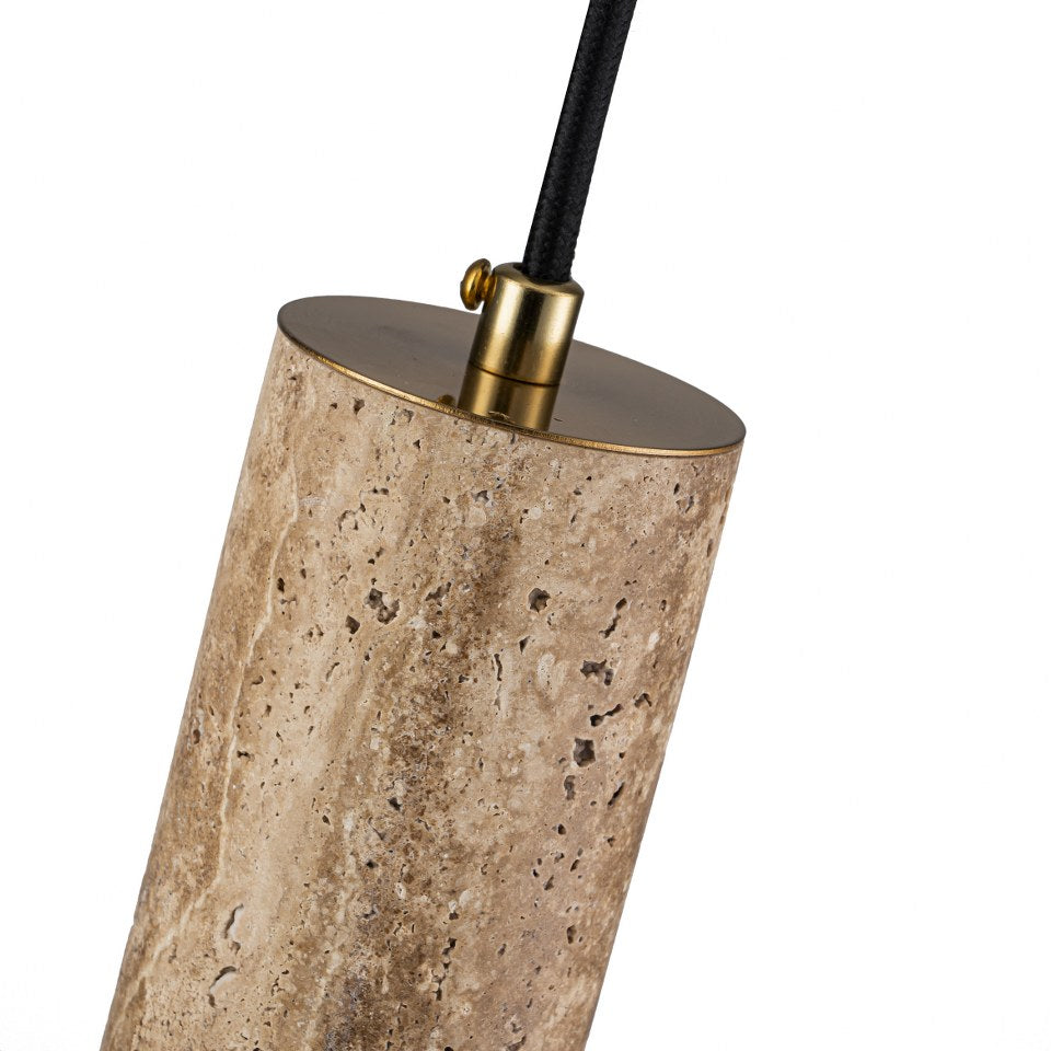 Lampara Colgante De Marmol Led Integrado Beige