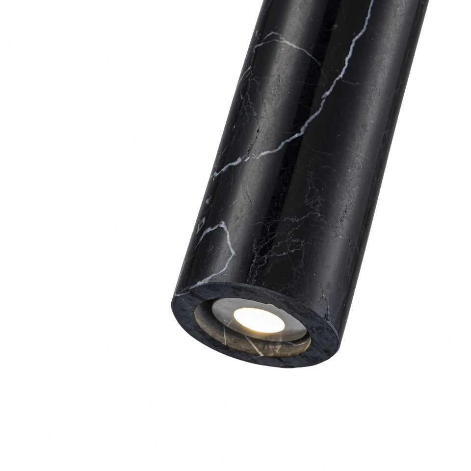 Lampara Colgante De Marmol Led Integrado Negro