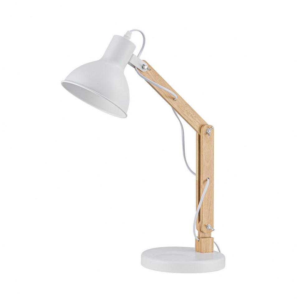 Lampara De Mesa Estilo Nordico E27 Blanco